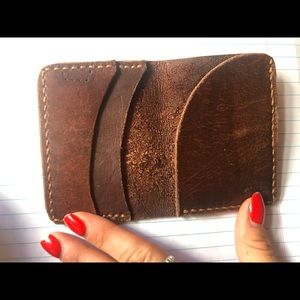 Beautiful bifold handstitched leather wallet